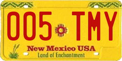 NM license plate 005TMY