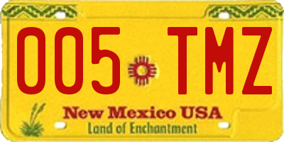 NM license plate 005TMZ