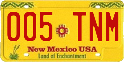 NM license plate 005TNM