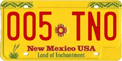 NM license plate 005TNO