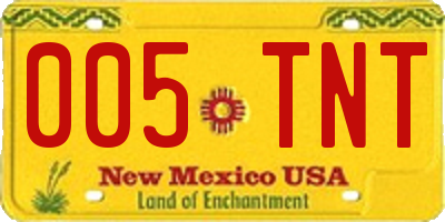NM license plate 005TNT