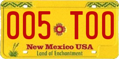 NM license plate 005TOO