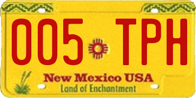 NM license plate 005TPH