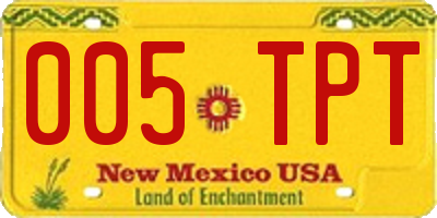 NM license plate 005TPT
