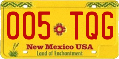 NM license plate 005TQG