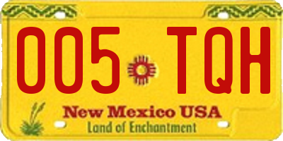 NM license plate 005TQH