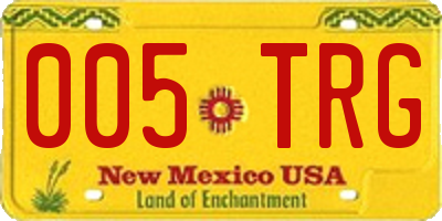 NM license plate 005TRG