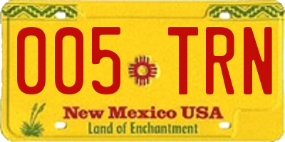 NM license plate 005TRN