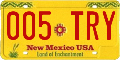 NM license plate 005TRY