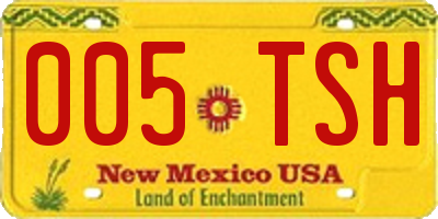 NM license plate 005TSH