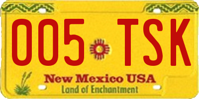 NM license plate 005TSK