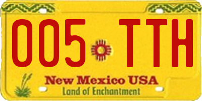 NM license plate 005TTH