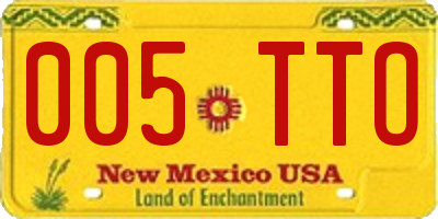 NM license plate 005TTO