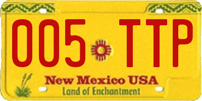 NM license plate 005TTP
