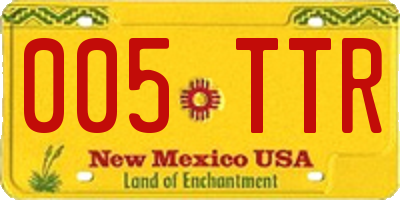 NM license plate 005TTR
