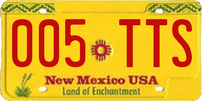 NM license plate 005TTS