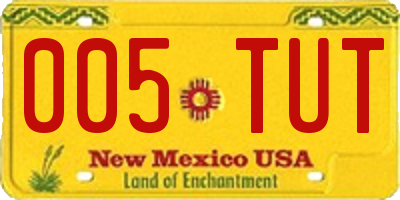 NM license plate 005TUT