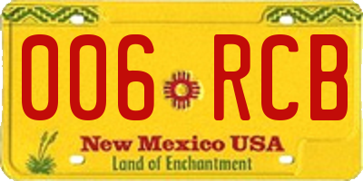 NM license plate 006RCB
