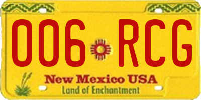 NM license plate 006RCG