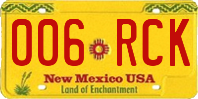 NM license plate 006RCK