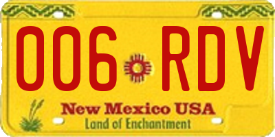NM license plate 006RDV