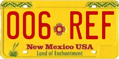 NM license plate 006REF