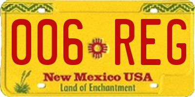 NM license plate 006REG
