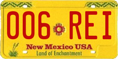 NM license plate 006REI
