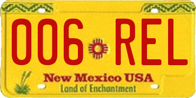 NM license plate 006REL