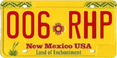 NM license plate 006RHP
