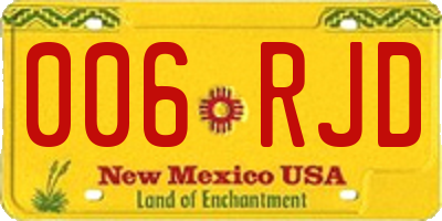 NM license plate 006RJD