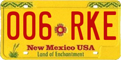 NM license plate 006RKE