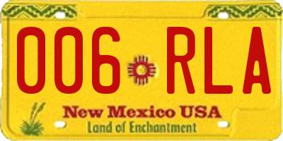 NM license plate 006RLA