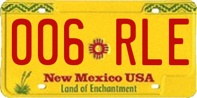 NM license plate 006RLE
