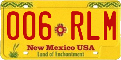 NM license plate 006RLM