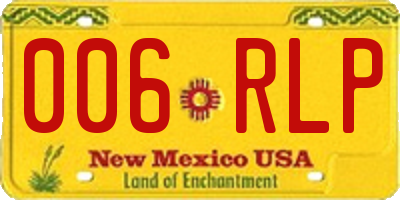 NM license plate 006RLP