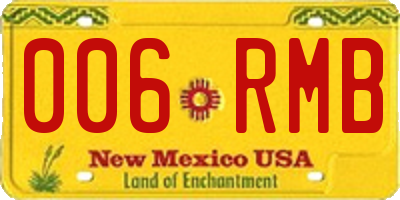 NM license plate 006RMB