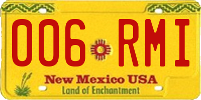 NM license plate 006RMI
