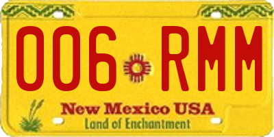 NM license plate 006RMM
