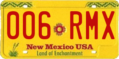 NM license plate 006RMX