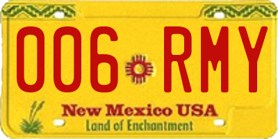 NM license plate 006RMY