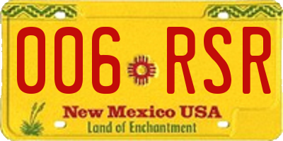 NM license plate 006RSR