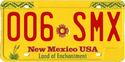 NM license plate 006SMX