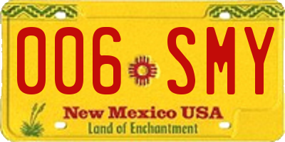 NM license plate 006SMY