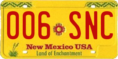 NM license plate 006SNC