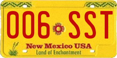 NM license plate 006SST