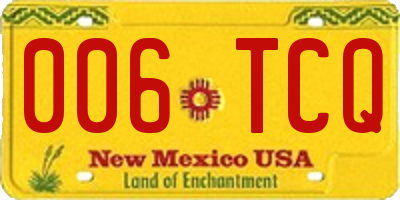 NM license plate 006TCQ
