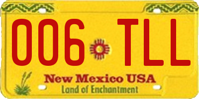 NM license plate 006TLL