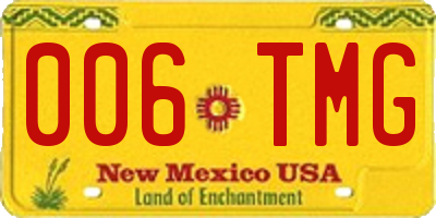 NM license plate 006TMG