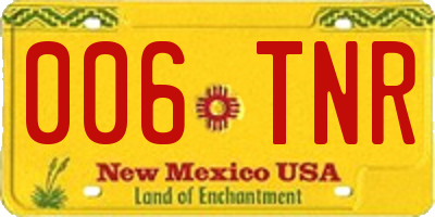 NM license plate 006TNR
